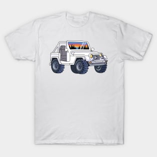 Aesthetic White Jeep T-Shirt